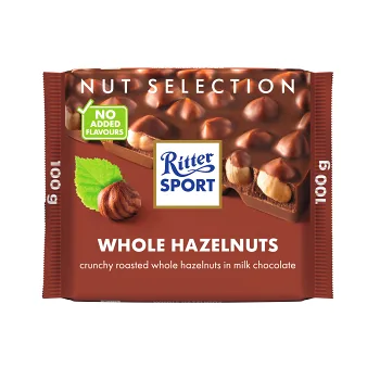 Chokladkaka Hasselnöt 100g Ritter.