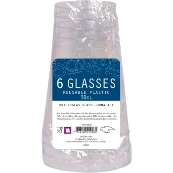Glas Flergångs Medium 6pack Falk.
