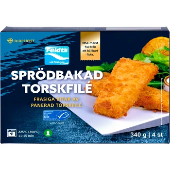 Torsk Sprödbakad Fryst 340g Feldt's.