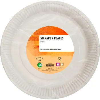 Tallrikar Papp 23cm 50pack Falk.