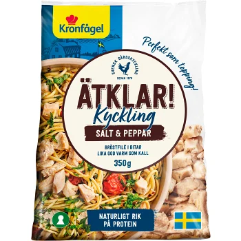 Kycklingbitar Färska Ätklara Salt/Peppar 350g Kronfågel.