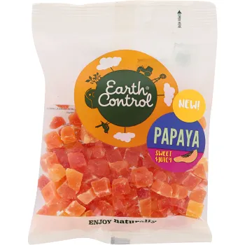 Papaya Torkad Tärningar 150g Earth Control.