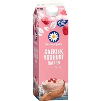 Grekisk Yoghurt Hallon 5.1% Skånemejerier.