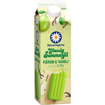 Filmjölk Sommarfil Päron Vanilj 2,7% 1000g Skånemejerier.