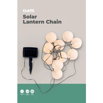 Solcellsslinga rislampor 10st 2m.