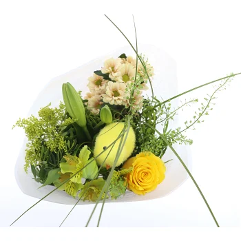 Bukett Påsk lyx 50cm gul.