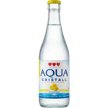 Vatten Kolsyrat Citron 330ml Aqua Cristall.