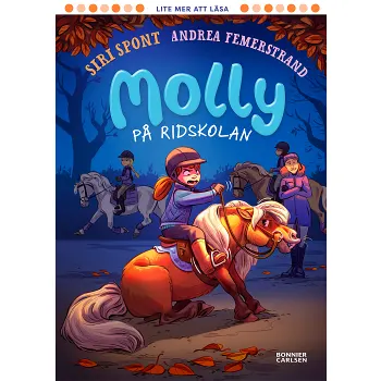 Molly på ridskolan.