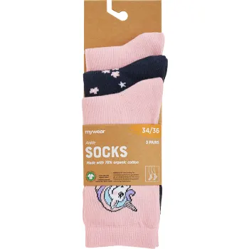 Strumpa Mora 3p Enhörning 34/36 mywear.