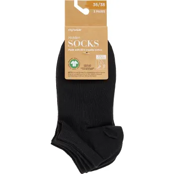 Hiddensocka 3p svart 36/38 mywear.