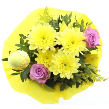 Bukett Påsk kompakt 35cm gul.