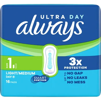 Binda Ultra Normal utan vingar size 1 16-p Always.