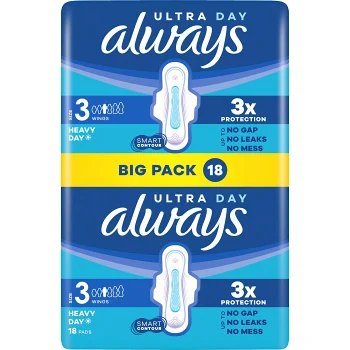 Binda Ultra Day &amp; Night size 3 18-p Always.