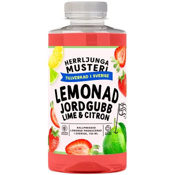Lemonad Jordgubb Lime 750ml Herrljunga Musteri.