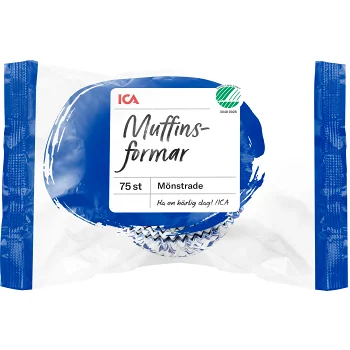 Muffinsformar mönstrade 75-p ICA.