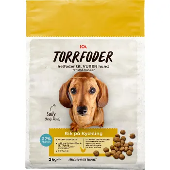 Torrfoder Hund Liten Kyckling 2kg ICA.