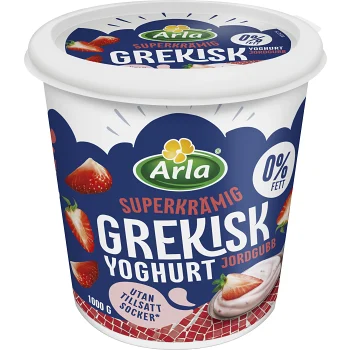 Grekisk Yoghurt Jordgubb 0,2% 1000g Arla®.