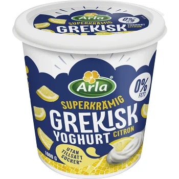 Grekisk Yoghurt Citron 0,2% 1000g Arla®.