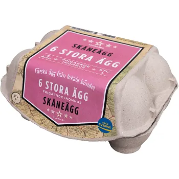 Ägg Skåne Frigående 6-p Stjärnägg.