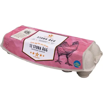 Ägg Frigående 12-p Stjärnägg.