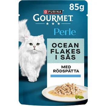 Kattmat Ocean Flakes Rödspätta 85g Gourmet Perle.