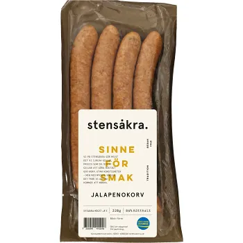 Kryddkorv Jalapeno 86% Kötthalt 320g Stensåkra.
