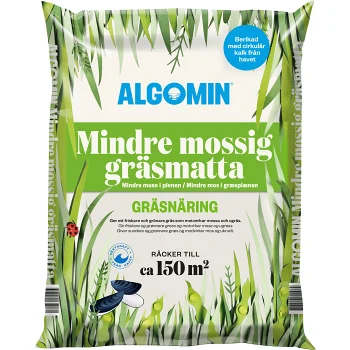 Mindre mossig gräsmatta 6,5 kg Algomin.