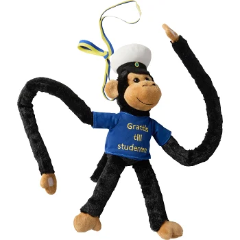 Apa med studentmössa H34cm ICA.