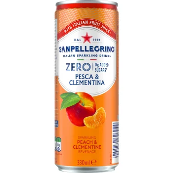 Läsk Pesca Clementina zero 33cl San Pellegrino.