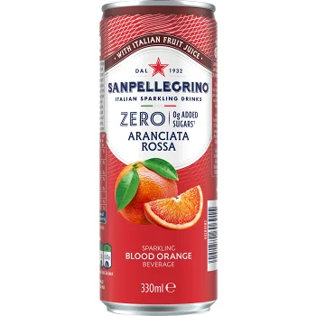 Läsk Aranciata Rossa zero 33cl San Pellegrino.
