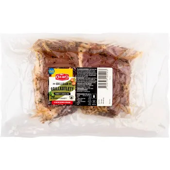 Grillkotlett Färsk Tomat Basilika ca 400g Scan.