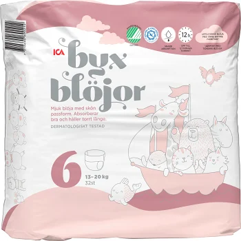 Byxblöjor Strl 6 13-20kg 32-p ICA.