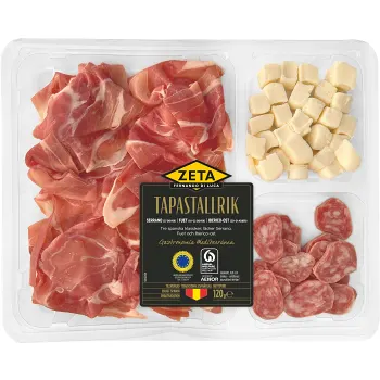Tapastallrik med Fuet &amp; Iberico 120g Zeta.