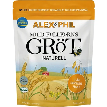Fullkornsgröt mild 6m Eko Alex&amp;Phil.