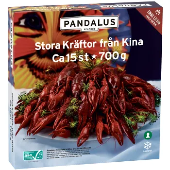 Kräftor Kinesiska Stora vildfångade 700g Pandalus.