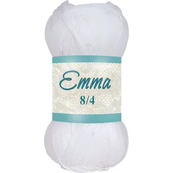 Garn Emma 851 Vit 100g Falkgarn.