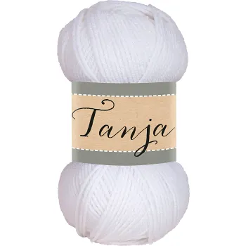 Garn Tanja 210 Vit 100g Falkgarn.
