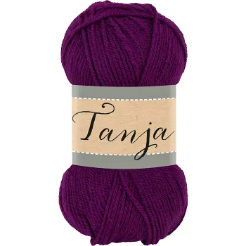 Garn Tanja 065 Plommonlila 100g Falkgarn.