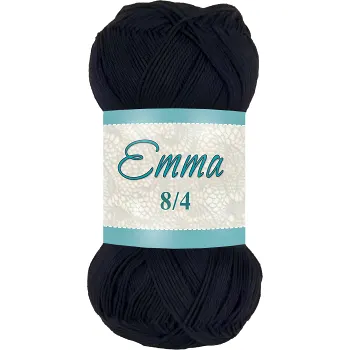 Garn Emma 874 Svart 100g Falkgarn.