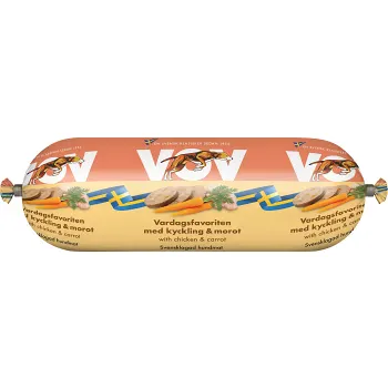 Hundfoder Kyckling/Morot 550g Vov.
