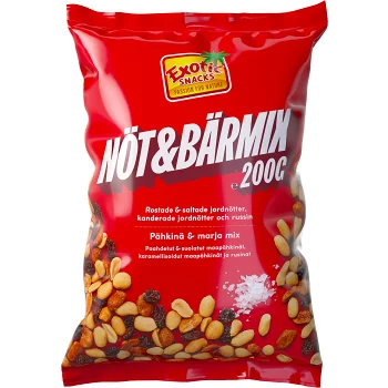 Nöt &amp; Bärmix 200g Exotic Snacks.
