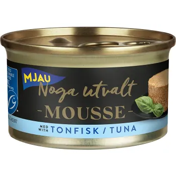 Våtfoder Katt Mousse Tonfisk 85g Mjau Noga Utvalt.