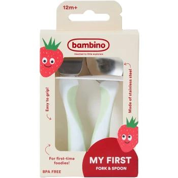 Bestick Äta själv Blandade färger 6m+ Bambino.