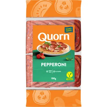 Veganskivor Pepperoni 100g Quorn.