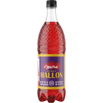 Läsk Med Smak Av Hallon 1l Mora Bryggeri.