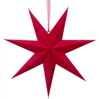 Stjärna 60cm Velvet mörkröd ICA.