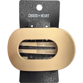 Hårklämma Beige Oval 1st Choise By Heart.