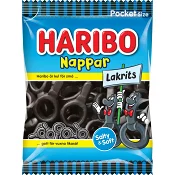 Nappar Lakrits 80g Haribo.