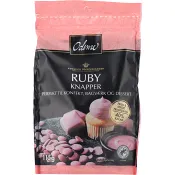 Bakdekoration Knappar Rosa Choklad 115g Odense.