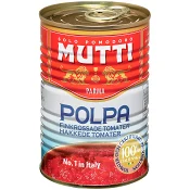 Finkrossade Tomater Polpa 400g Mutti.